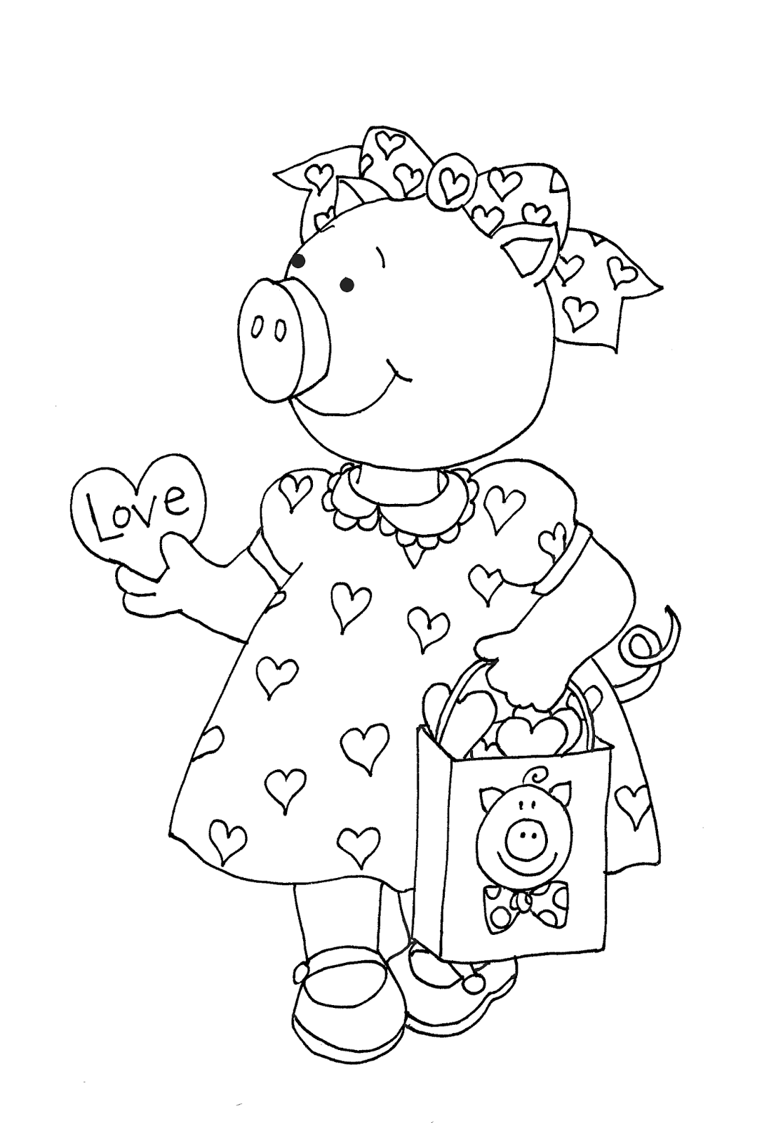 Free Dearie Dolls Digi Stamps Valentine Piggy free-dearie-dolls-digi-stamps-valentine-piggy