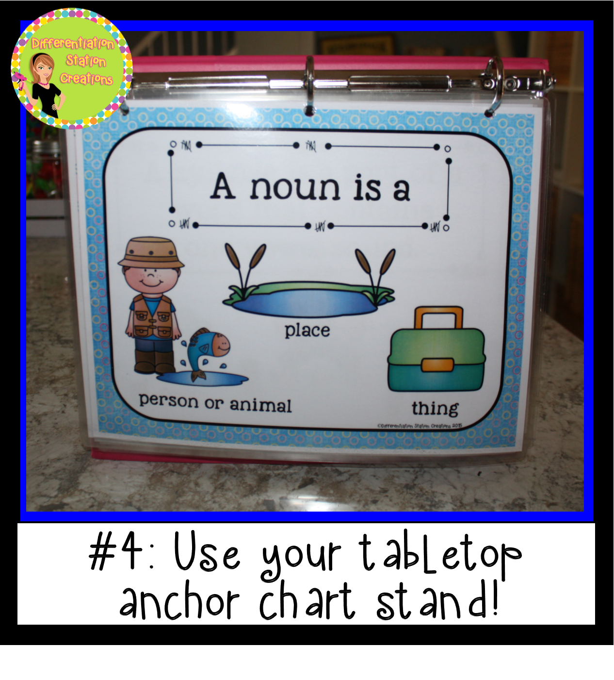 differentiation station creations quick and easy tabletop mini anchor chart stand