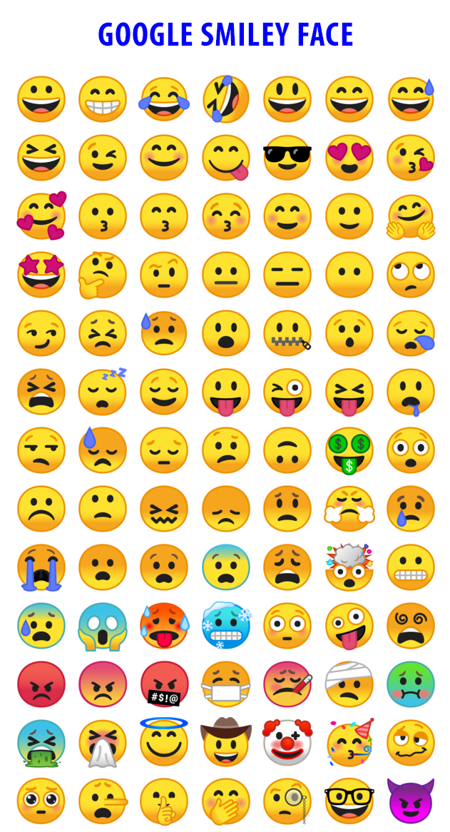 Smiley Face Emoticon Variations