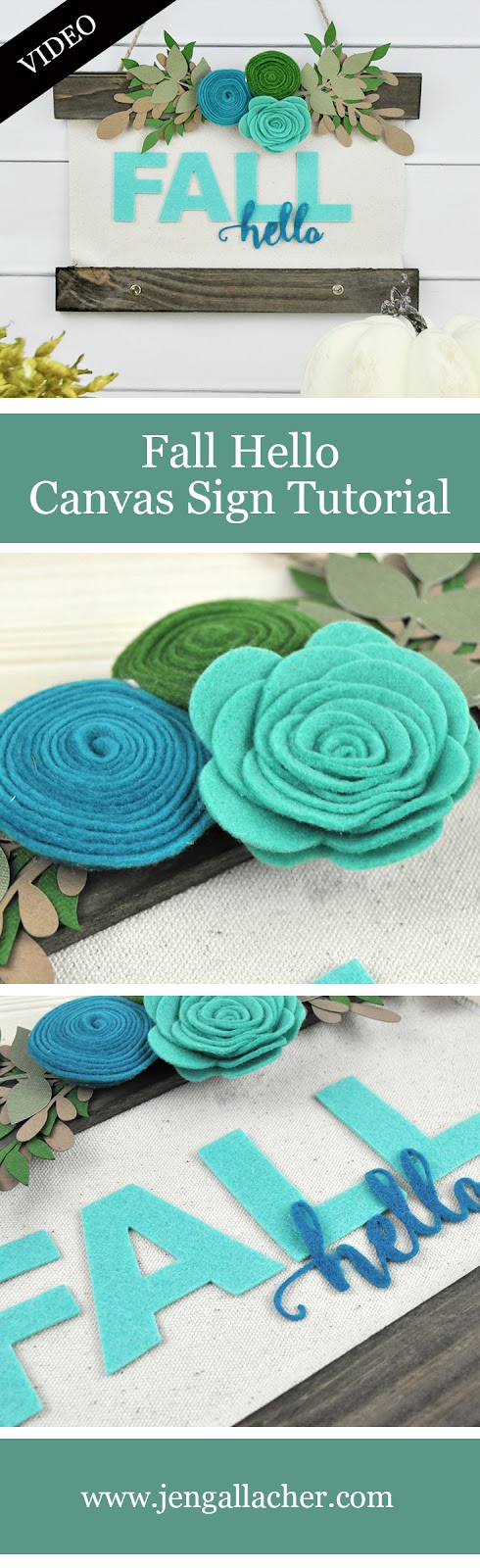 Fall Felt Sign video tutorial with Jen Gallacher for Jillibean Soup. #jillibeansoup #autumnsign #feltsign #jengallacher Fall Felt Sign video tutorial with Jen Gallacher for Jillibean Soup. #jillibeansoup #autumnsign #feltsign #jengallacher