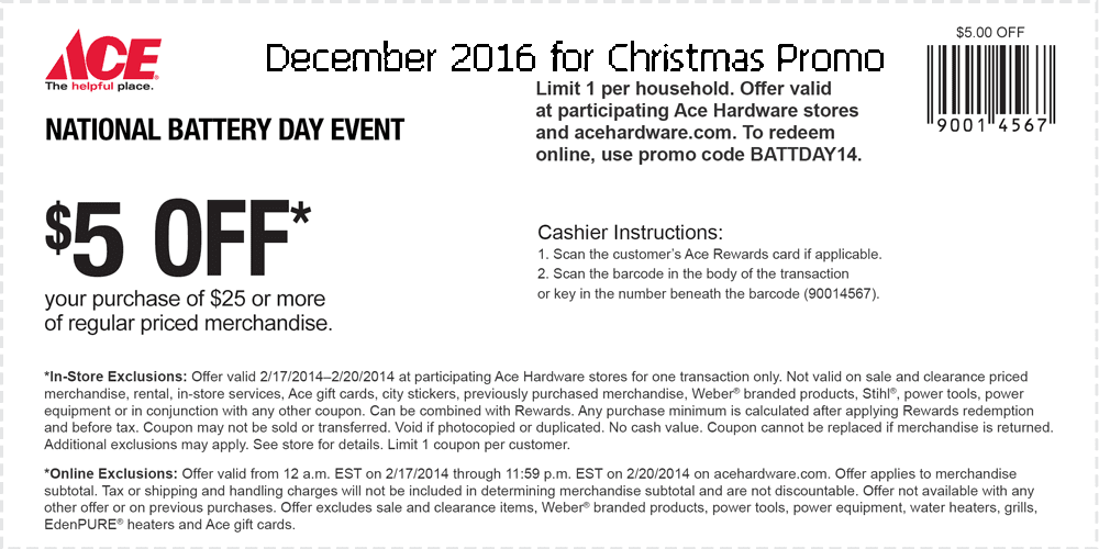 Ace components coupon codes december 2018 / Freebies calendar psd photograph about Ace Hardware Printable Coupon named Ace components discount codes december 2018 / Freebies calendar psd
