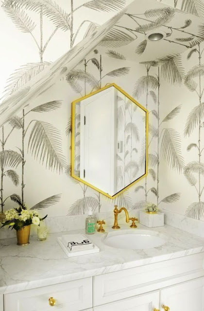 papel pintado tropical palmeras