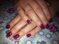 shellac nail butterfly cnd monarch designs pink manicure nails tutti frutti polish wings blackpool