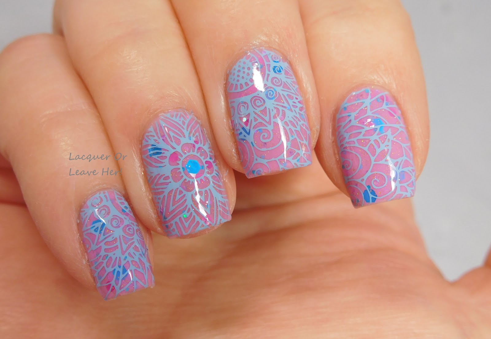 Lacquer or Leave Her! Before & After UberChic Beauty 1102 over