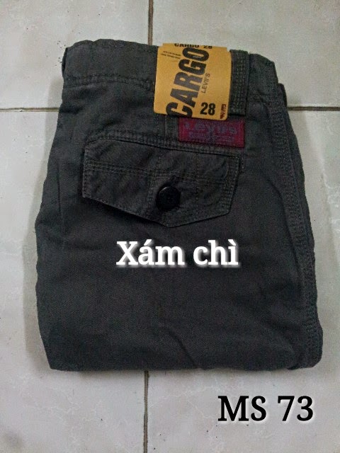 Quần Sọt Kaki Nam - Xám chì