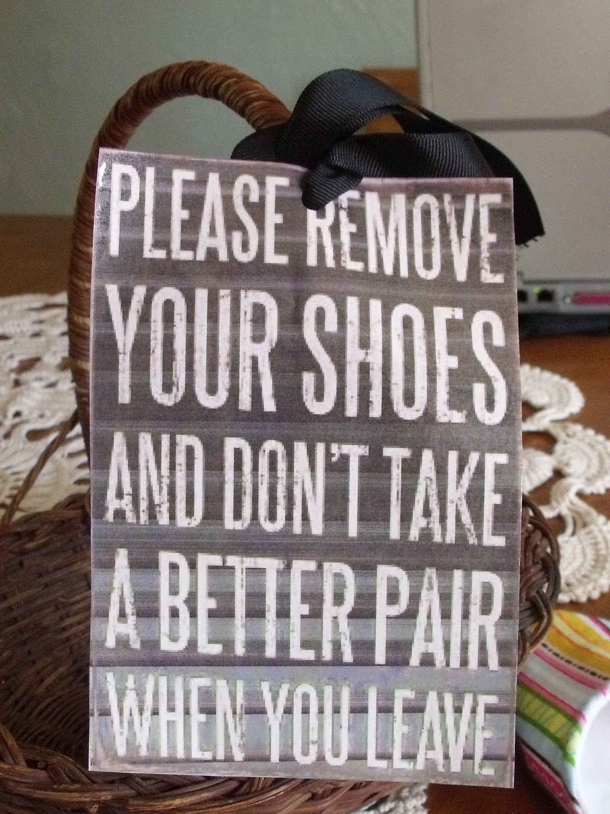slipper basket for guests