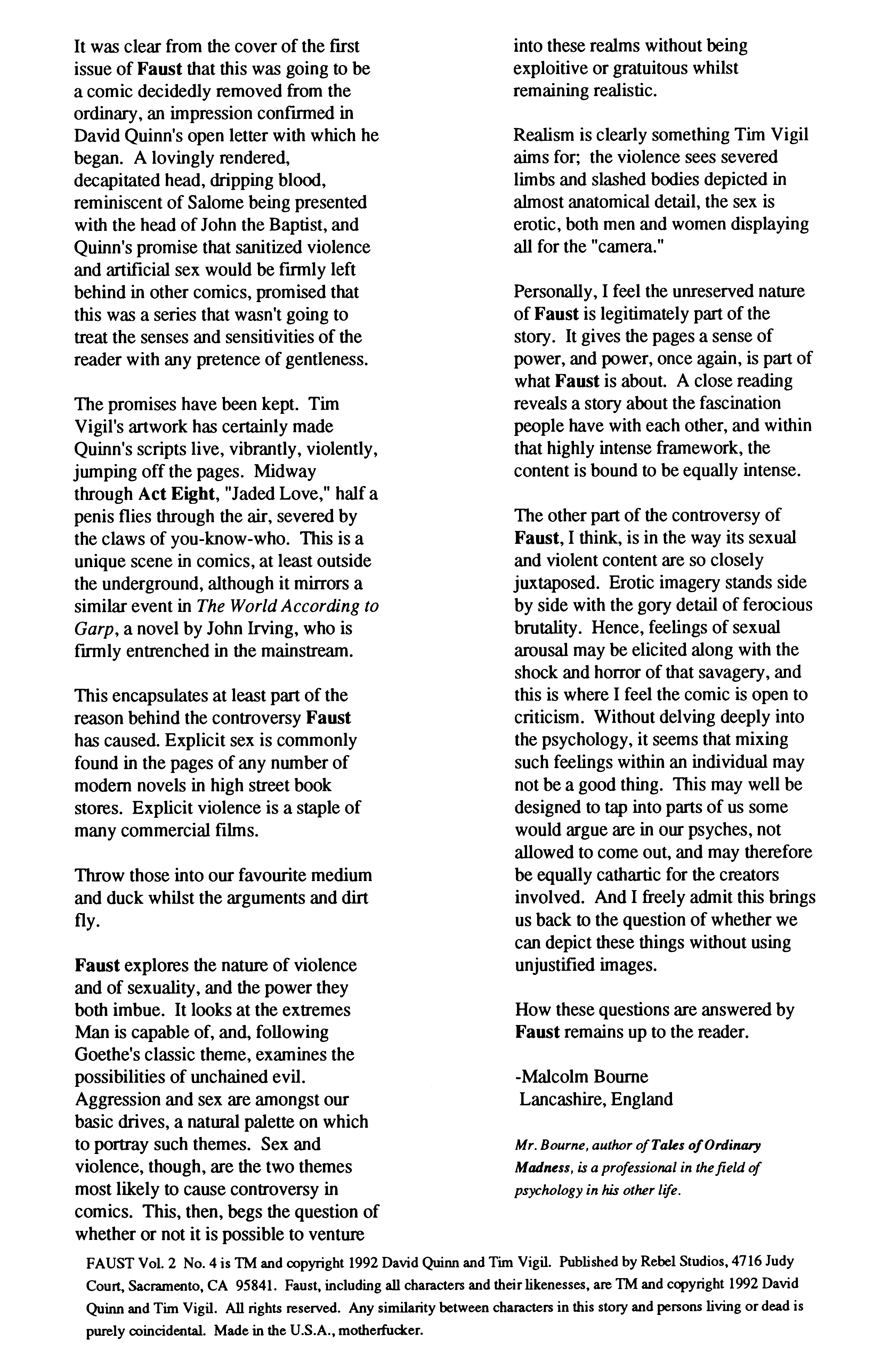 Read online Faust : Love of the Damned comic -  Issue #4 - 5