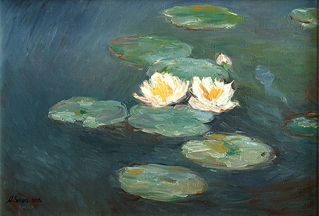 Описание картины белые кувшинки клод моне