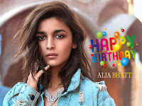 alia bhatt birthday wishes wallpaper whatsapp status video, most recent photo alia bhatt in sky blue jacket for celebrate her birthday 2019.
