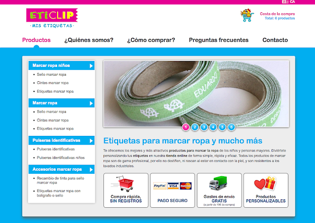 Etiquetas para Marcar Ropa: Nueva web de ETICLIP - etiquetas para marcar  ropa