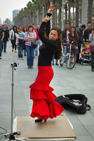 Bailora de Flamenco - Flamenco dancer at La Barceloneta