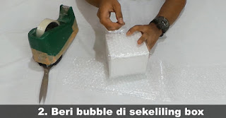 2. Beri bubble di sekeliling box.
