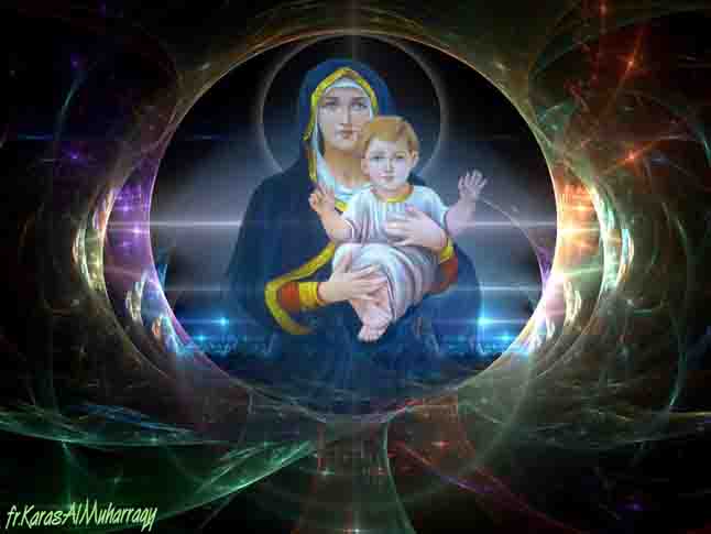 صور القديسة مريم من تصميم الراهب القمص كاراس المحرقي