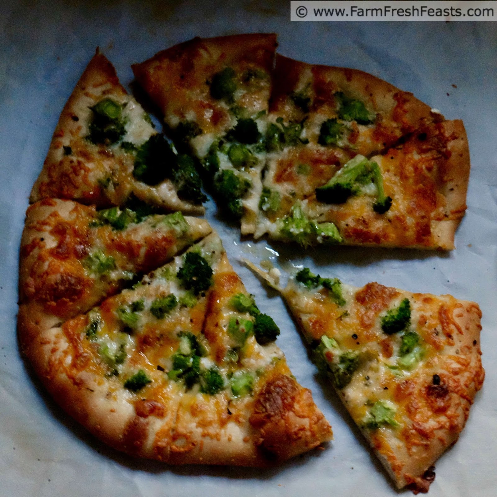 Farm Fresh Feasts Cheesy Broccoli Pizza with Mascarpone