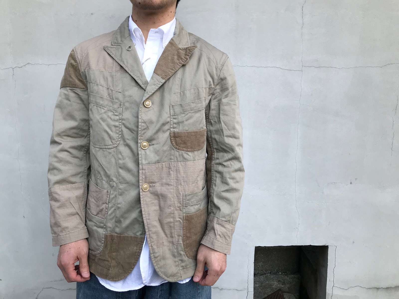 ENGINEERED GARMENTS パッチワーク ベッドフォードジャケット-