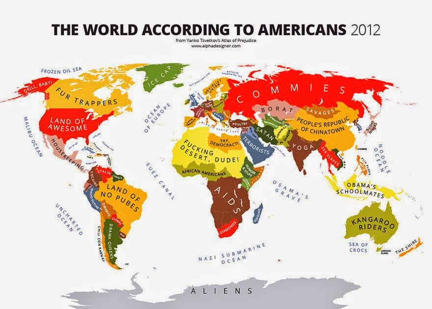 The World According to Americans - Maps You Never Would Have Seen in School The World According to Americans - Maps You Never Would Have Seen in School