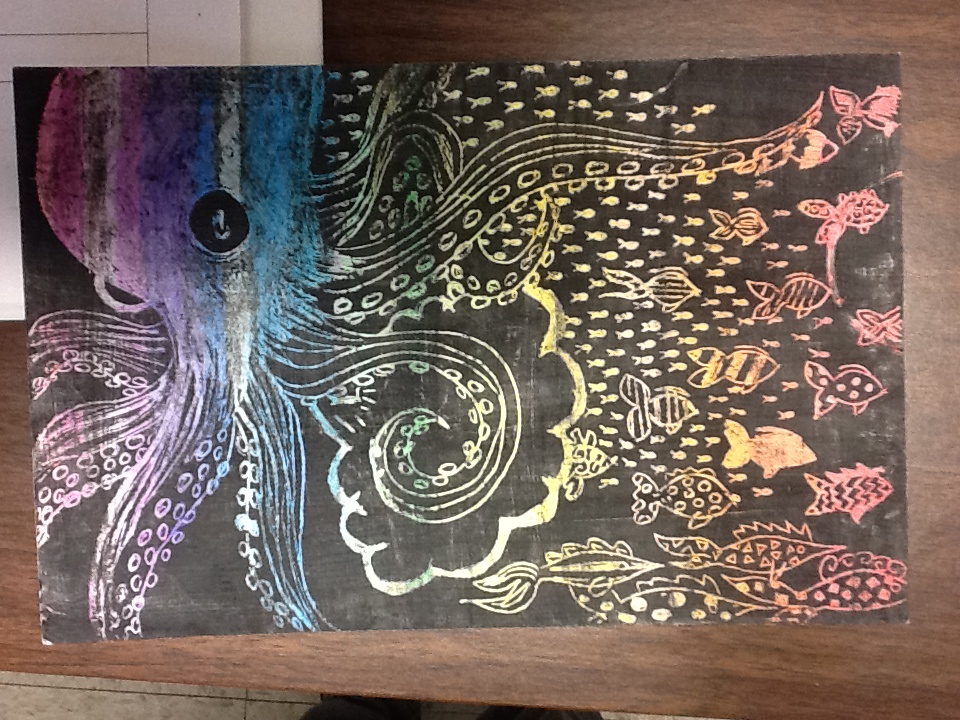 Color Me Michelle 3rd Grade Underwater Scratchboards