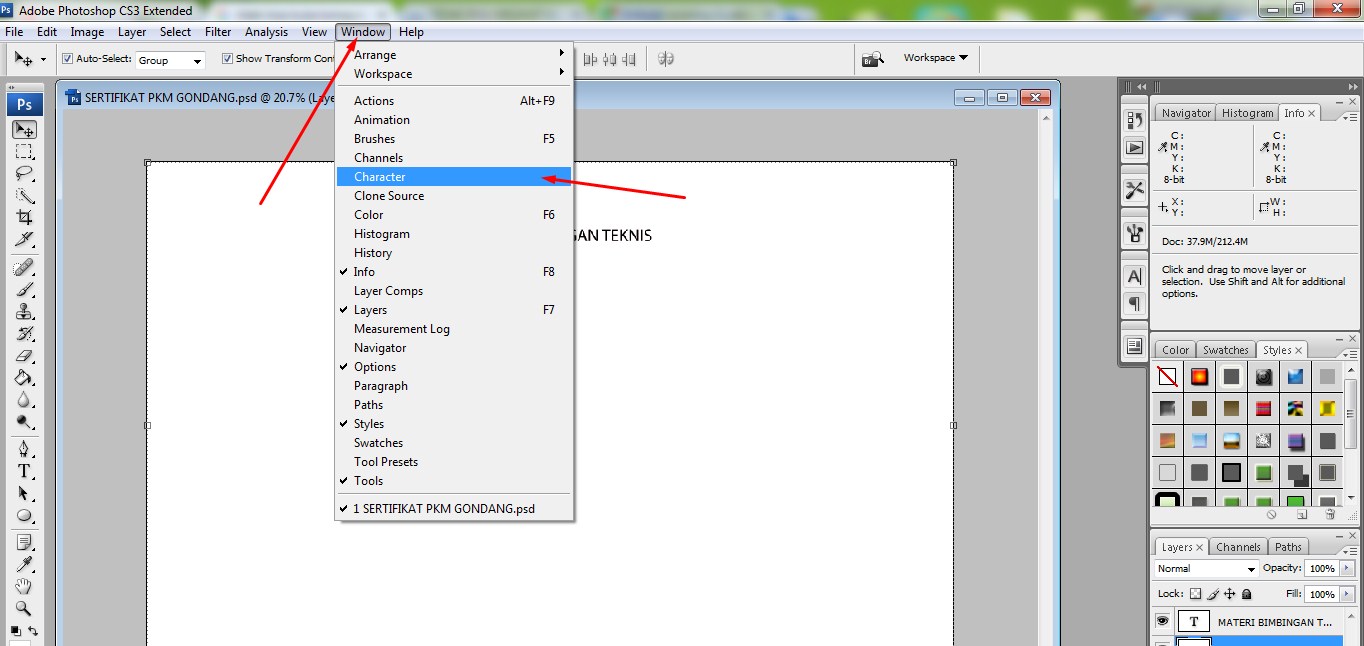 Cara Membuat Tulisan Bergaris Bawah Pada Adobe