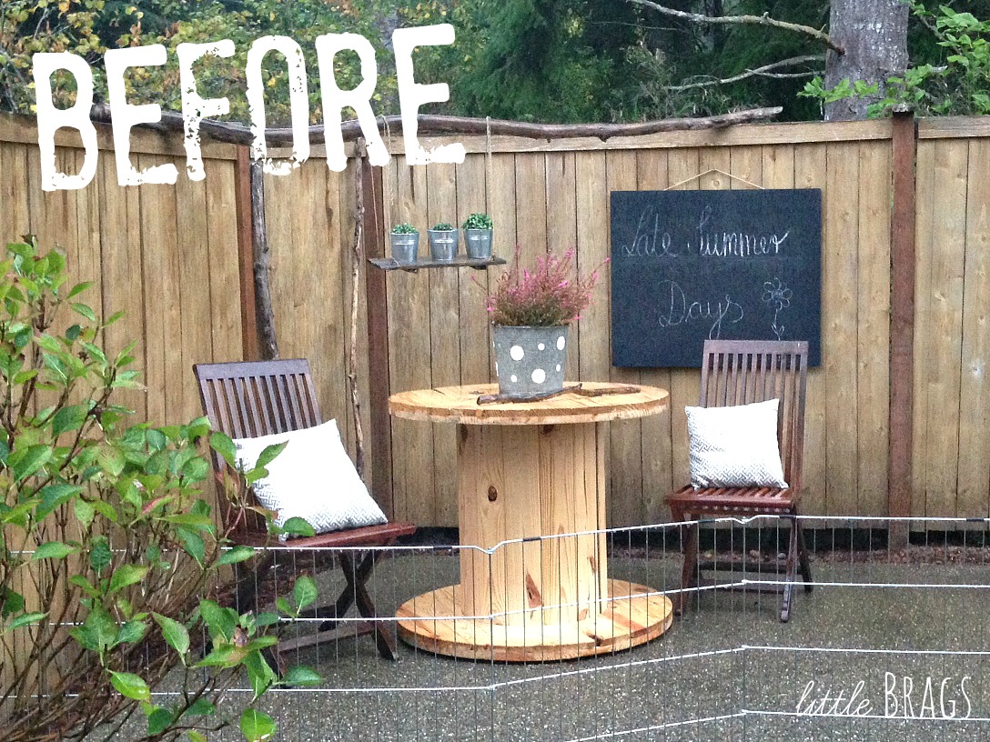 Little Brags: Use a Wooden Spool as a Patio Table
