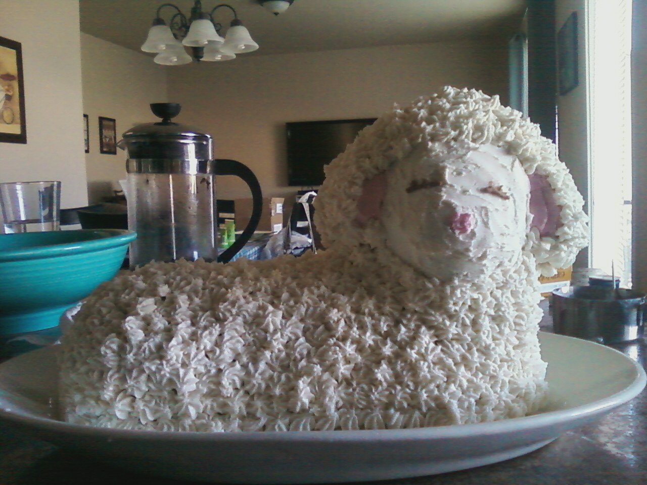 Vegan Cooking in Colorado Lamb cake!