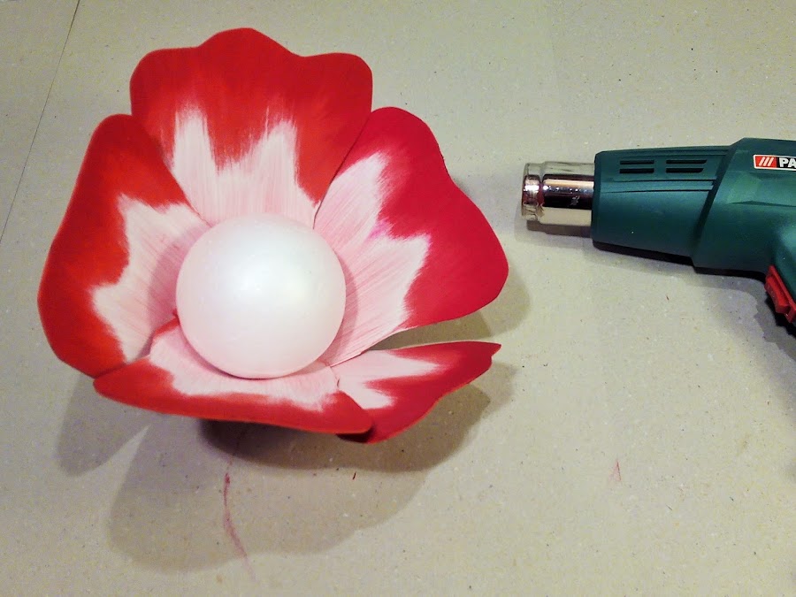 como hacer una flor en foami
