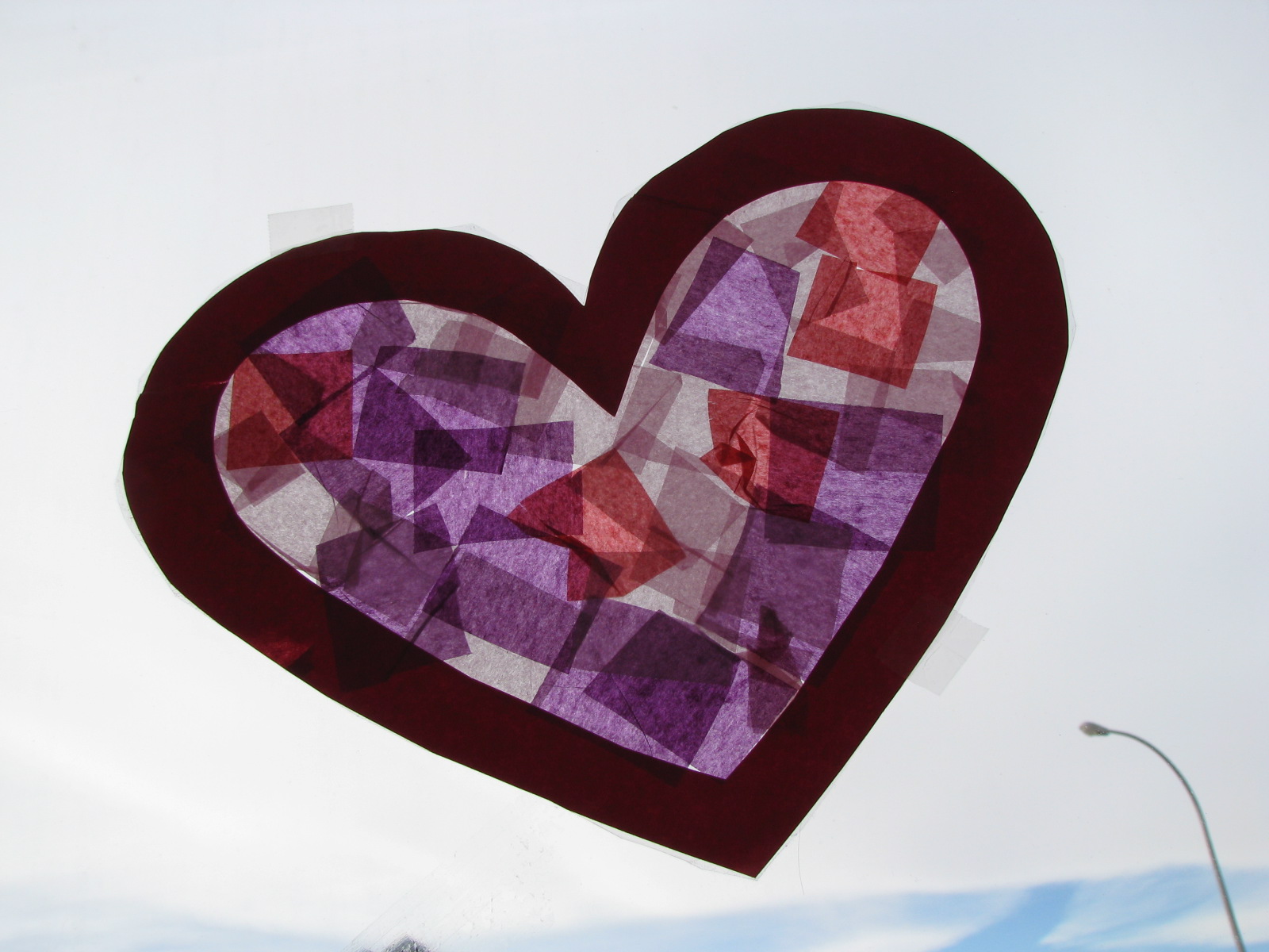 Valentines Day Heart Sun Catcher Craft Preschool Education For Kids