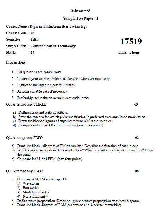 msbte sample question paper