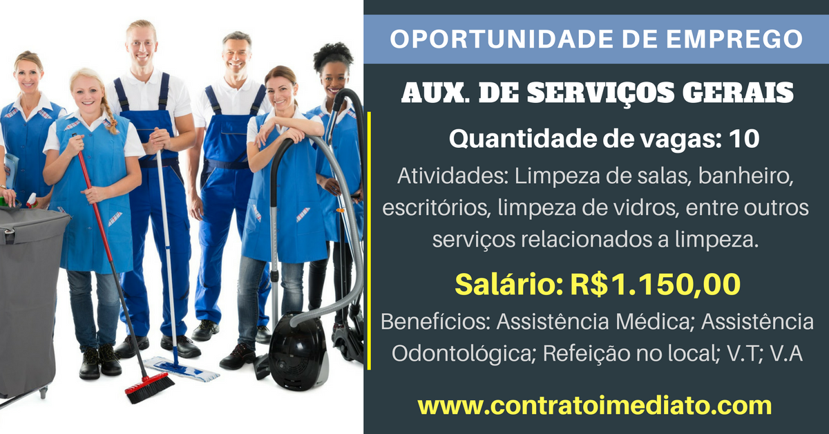 Exemplo De Currículo De Auxiliar De Serviços Gerais