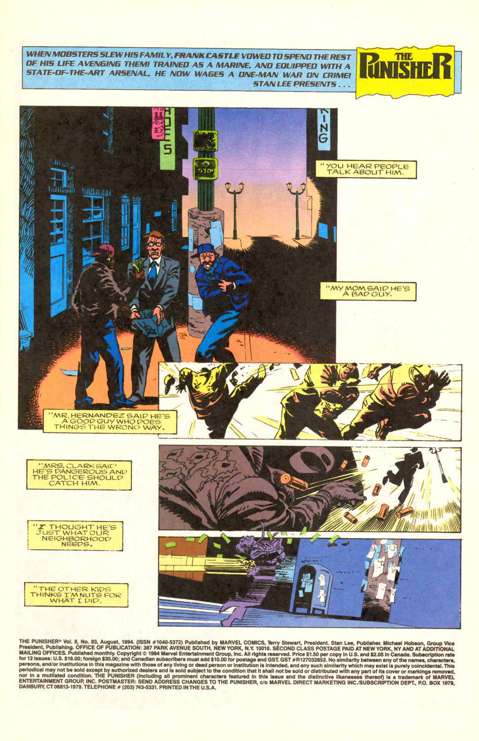 Read online The Punisher (1987) comic -  Issue #93 - Killing Streets - 2
