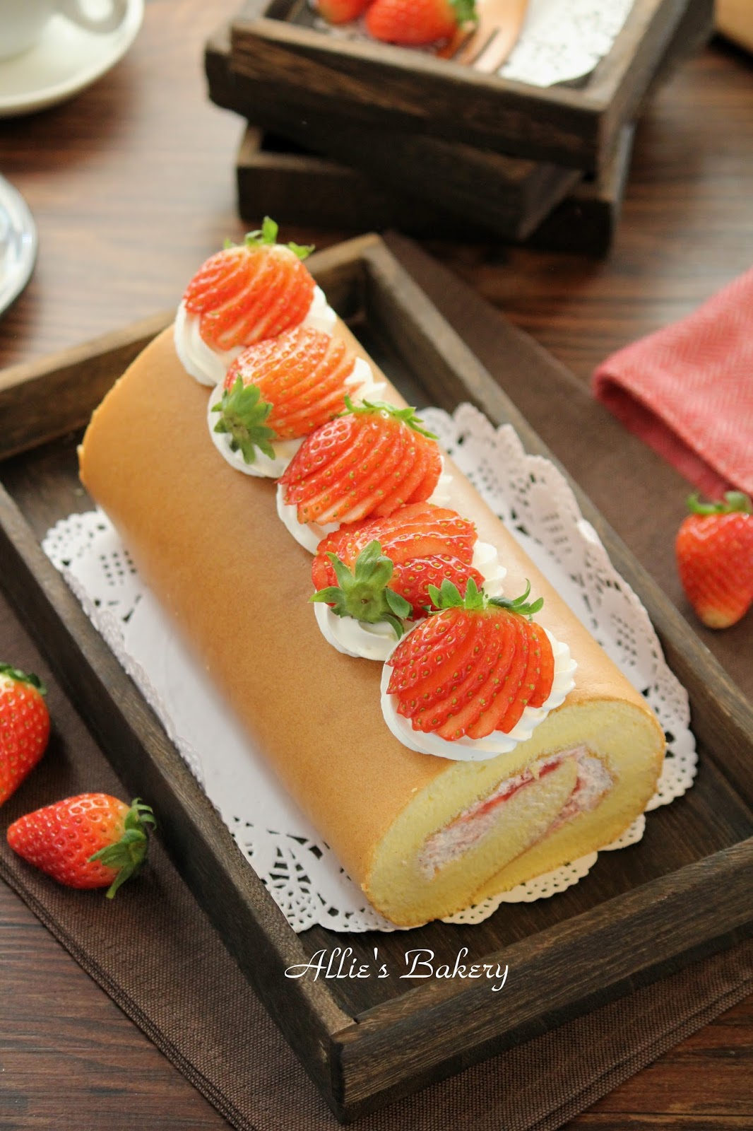 西洋果子-抹茶&草莓卷蛋糕/matcha & strawberry cake roll| MASA料理ABC_哔哩哔哩_bilibili