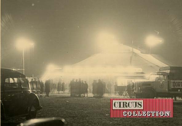 le foule de nuit a l'entrée du cirque 