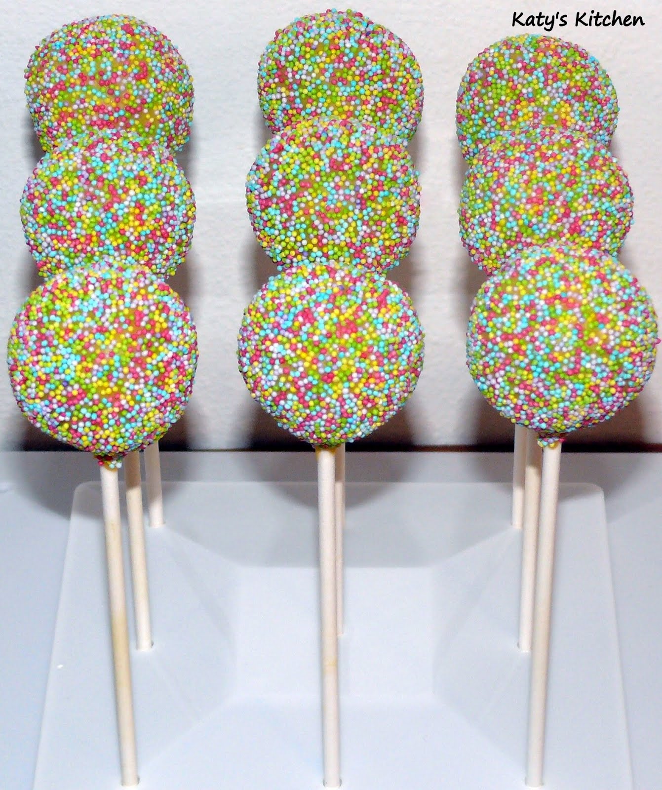 Katy's Kitchen Sprinkled Cake Pops