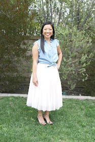 How to style Chambray and Tulle Skirt