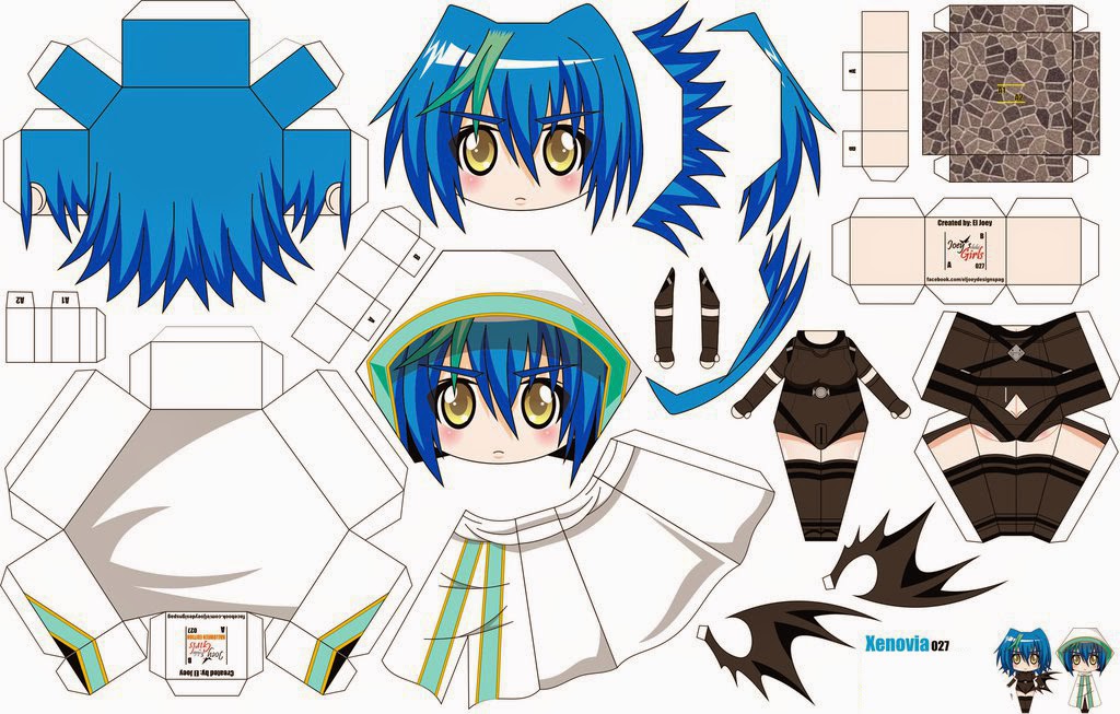 Аниме паперкрафт сложные схемы