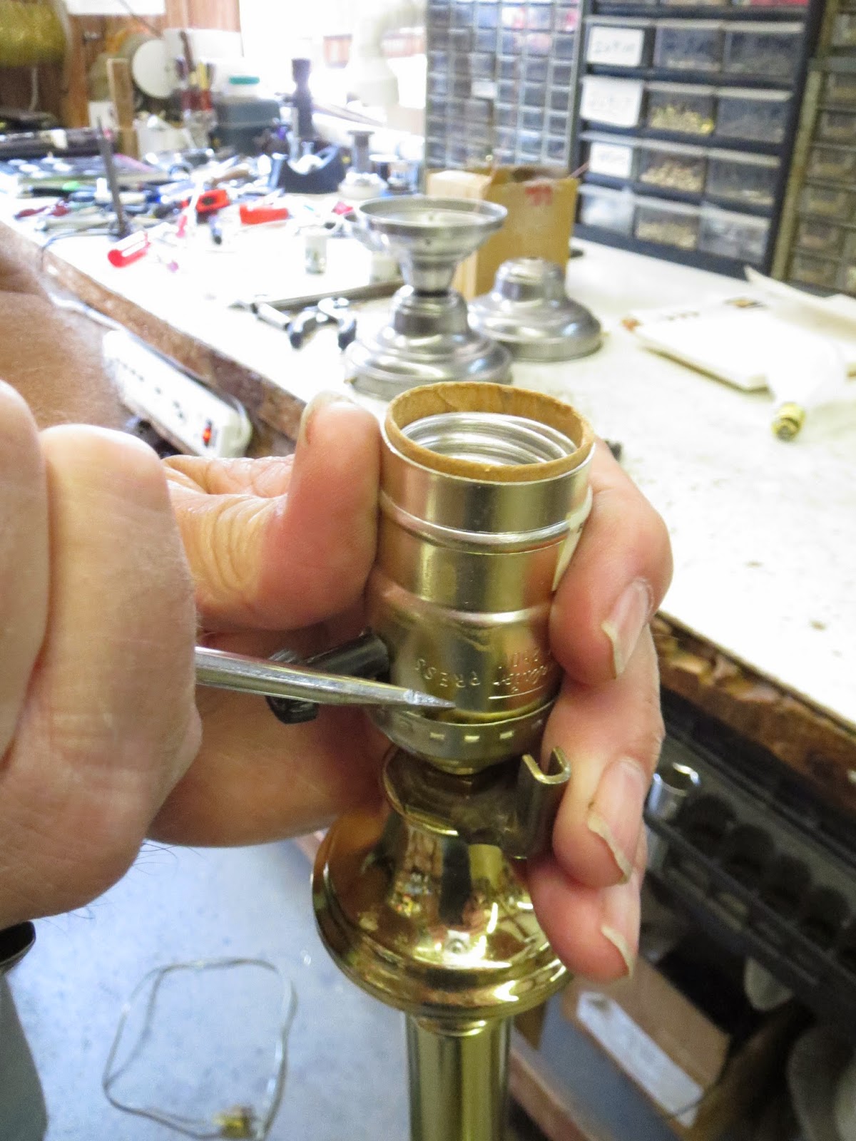 Lamp Parts and Repair | Lamp Doctor: Brass Floor Lamp with Table Socket