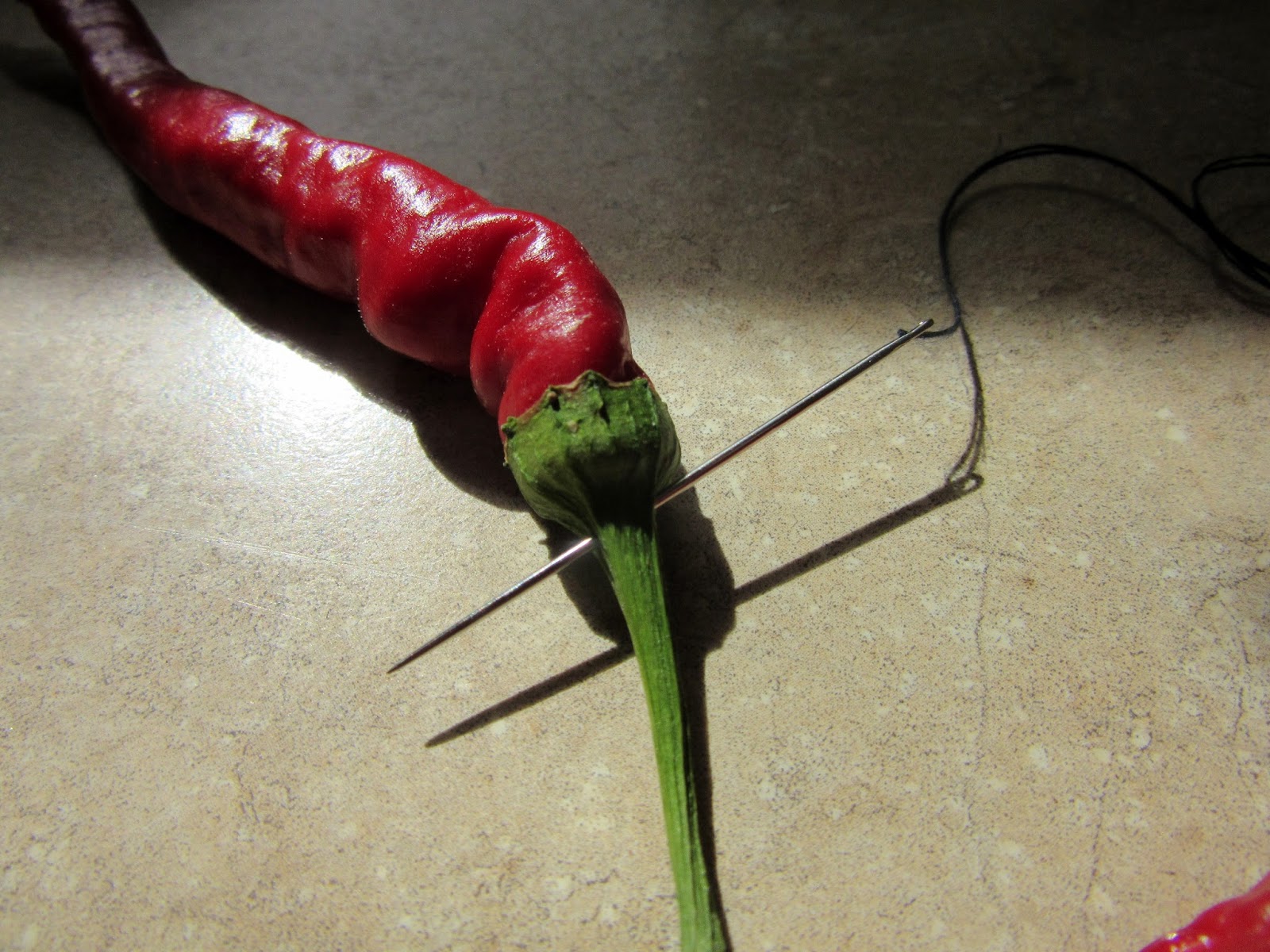 How I Dry Hot Peppers