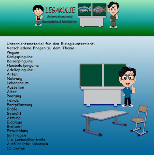 Pinguin Lernzielkontrolle Klassenarbeit Arbeitsblatt