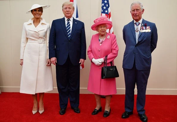 President Donald Trump and First Lady Melania Trump, Theresa May, Justin Trudeau, Xavier Bettel. Meghan Markle