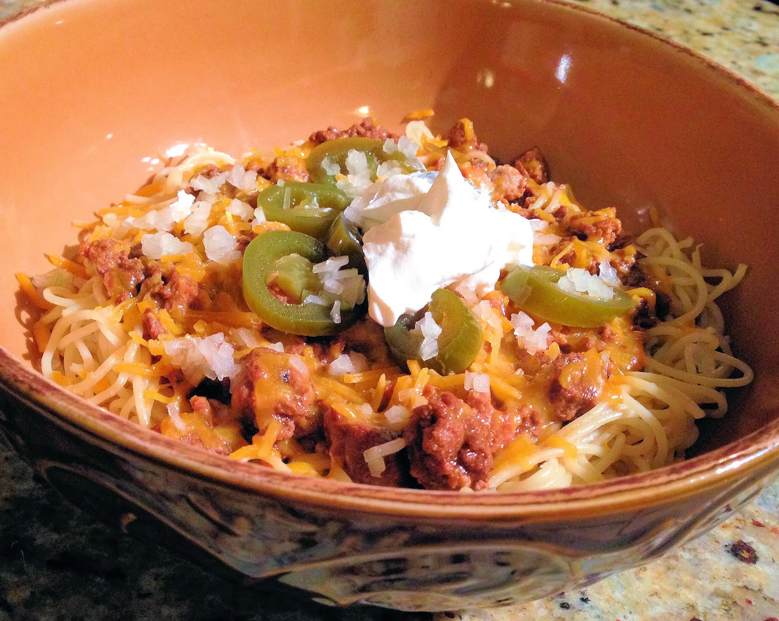 Wordchef's Corner Texas Chili Spaghetti Five Ways