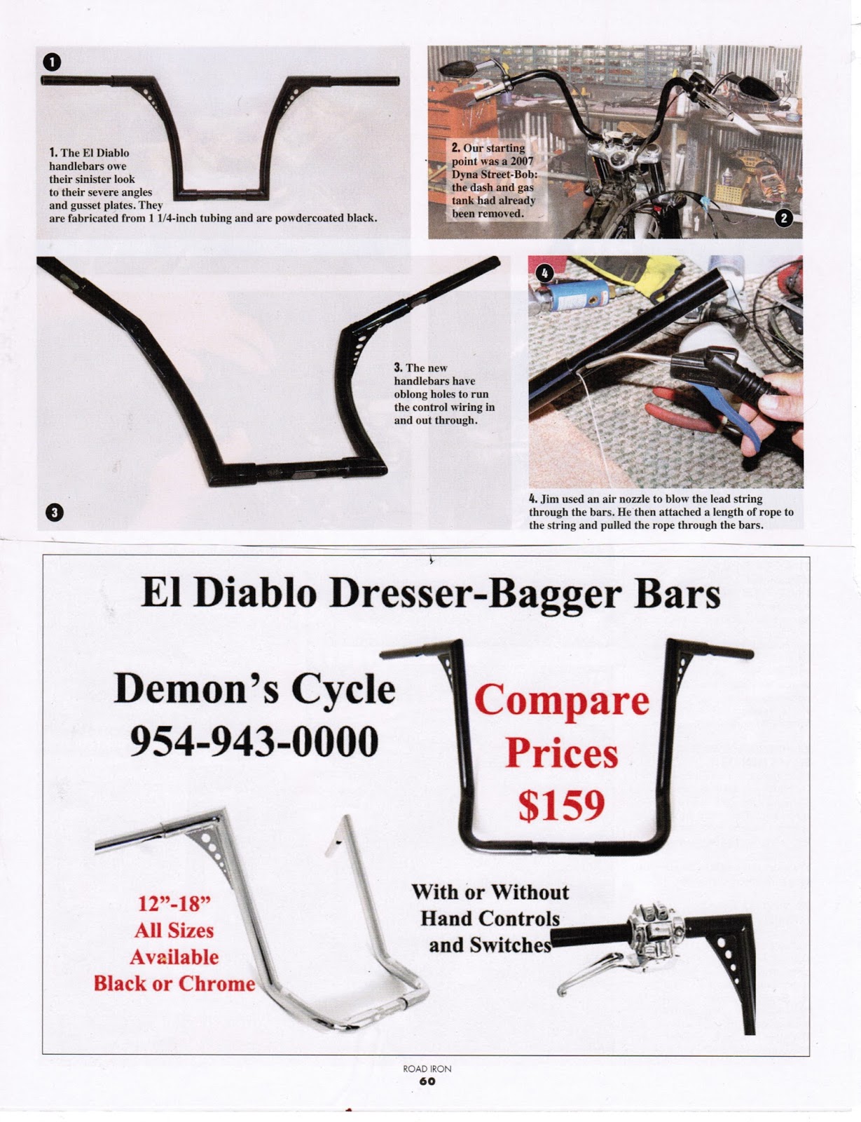 Custom Harley Davidson Parts How to install El Diablo Ape Hanger