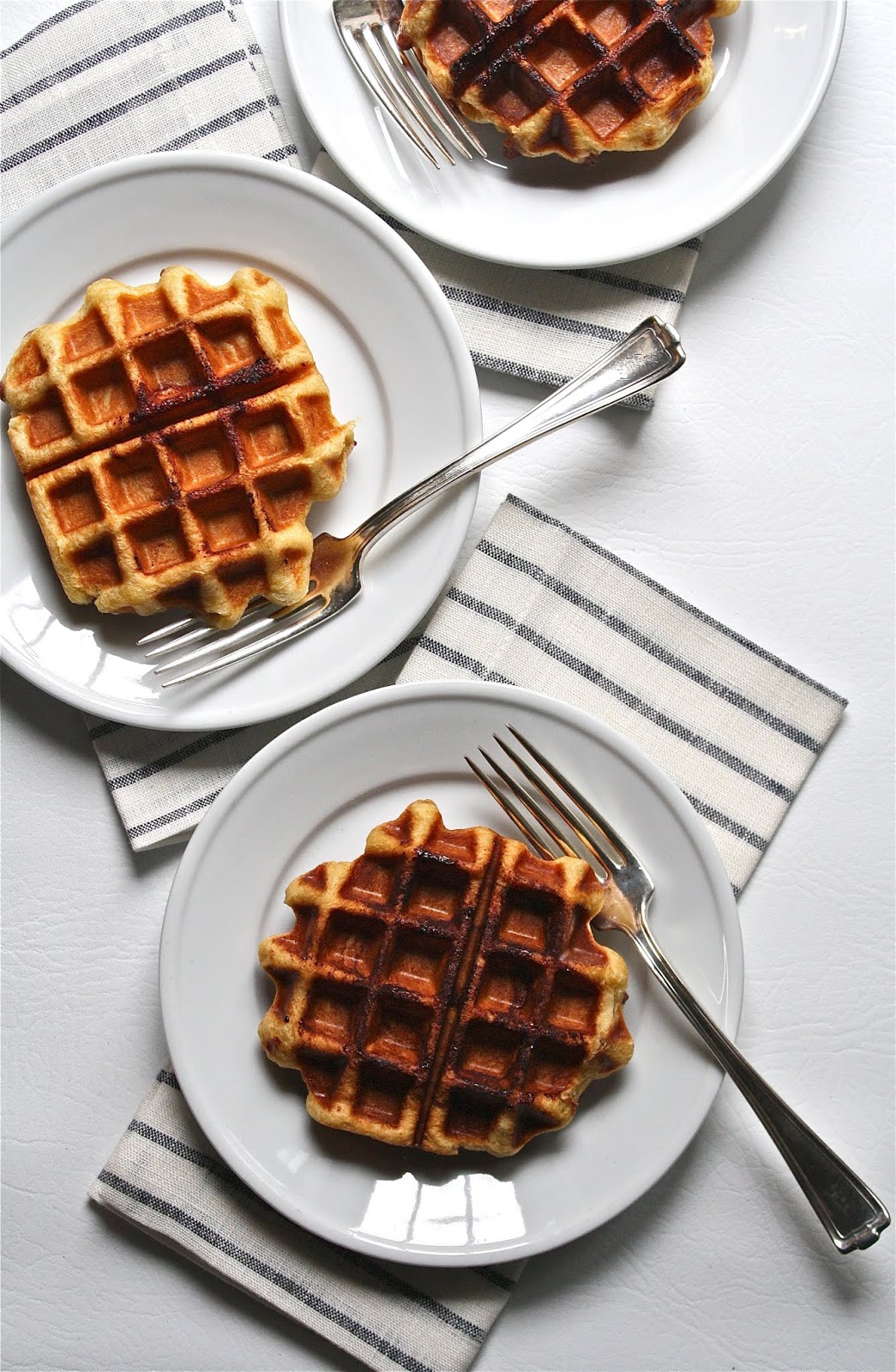 salted sugared spiced™ Cinnamon Roll Waffles with Maple Cream Cheese