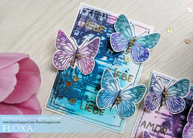 бабочки в животе, открытки ручной работы
