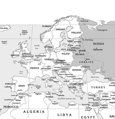 Kort over Europa Billede