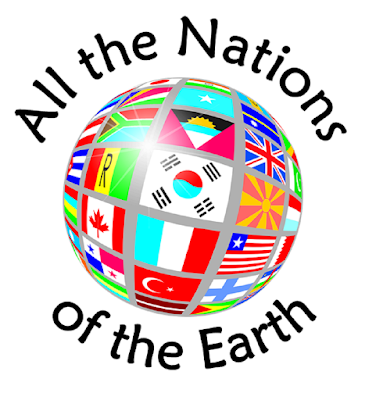 All the Nations of the Earth- superimposed on a clip-art planet