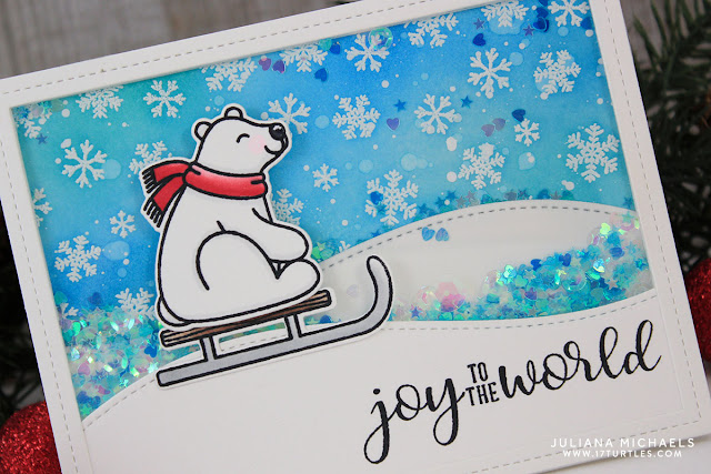 Sunny Studio Stamps: Playful Polar Bears Shaker Card Tutorial with Juliana Michaels