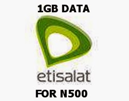New Etisalat 1GB data plan for N500
