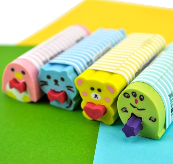 Cool Pencil Case Hatched Dinosaurs, Animal Building Blocks...Fun Erasers at Cool Pencil Case