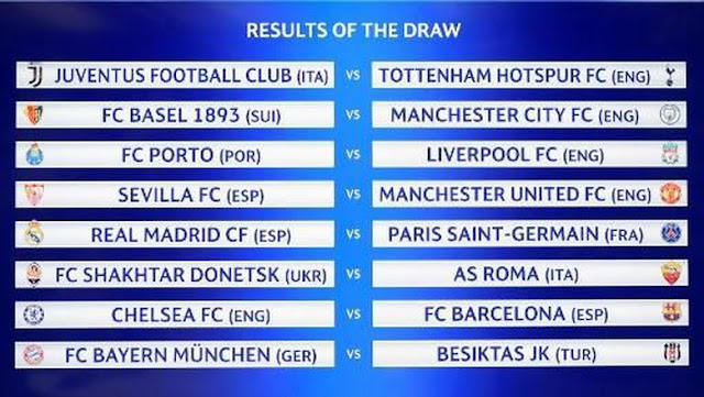 WOW !!! Hasil Drawing Babak 16 Besar Liga Champion, Madrid Vs PSG - Chelsea Vs Barcelona !!! Berita Akurat