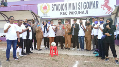 PMI Kecamatan Pakuhaji Siaga Pada Turnamen Sepak Bola Antar Desa