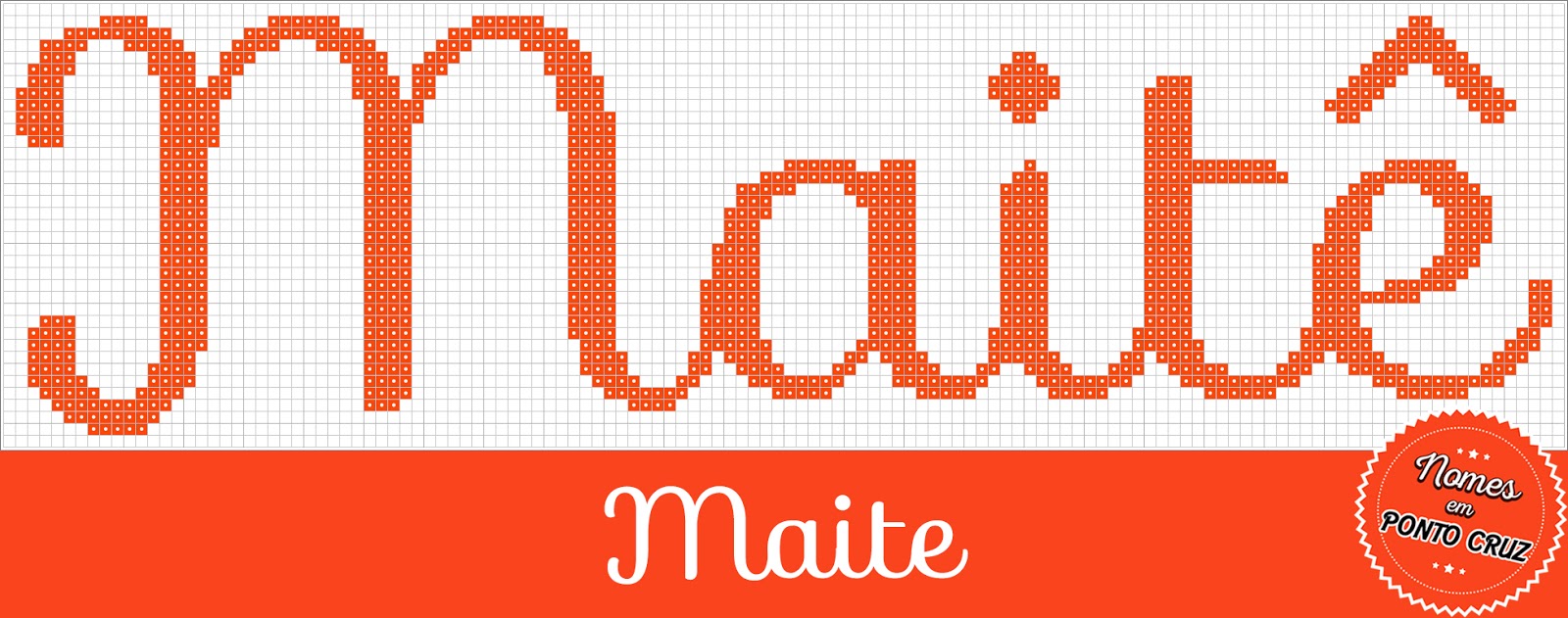 Maite Em Ponto Cruz Nomes em Ponto Cruz: Maitê - Nomes em Ponto Cruz